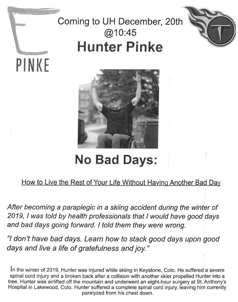 Hunter Pinke Event