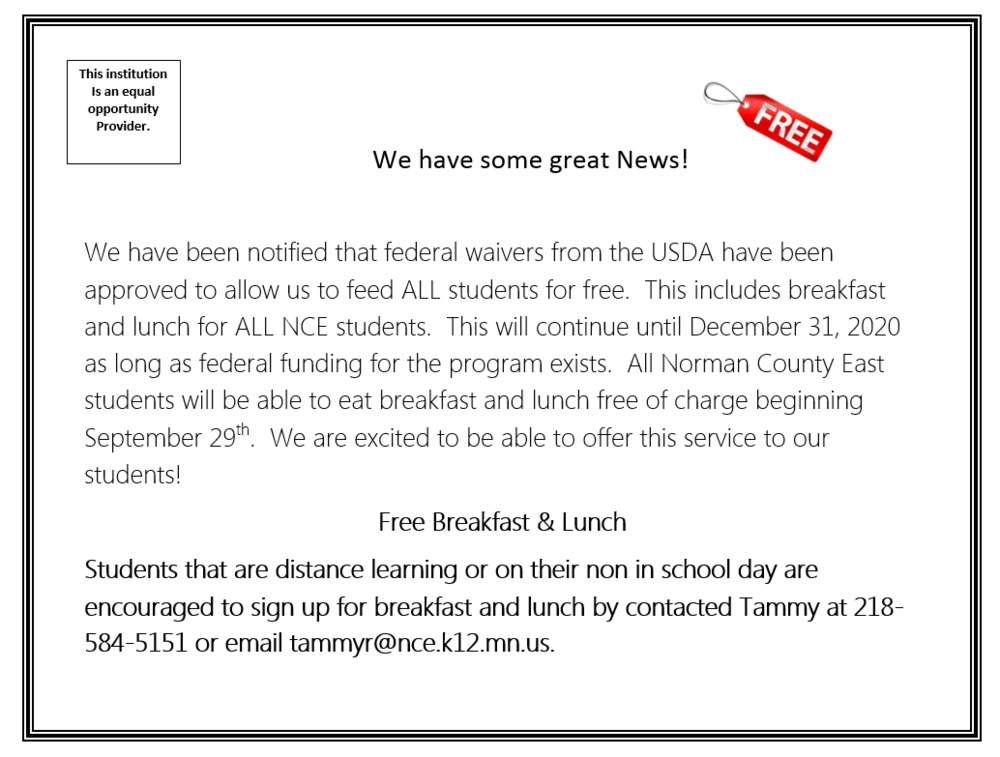 Free Breakfast and Lunch