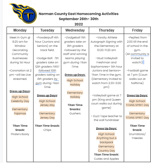 Homecoming Events