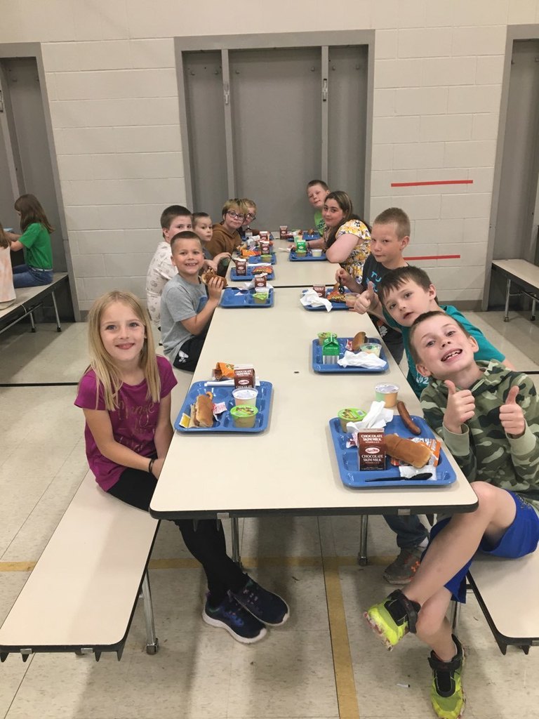 Second graders last lunch together.